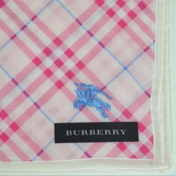 AUTH BURBERRY Two-Piece Scarf Hair Tie Set Pink